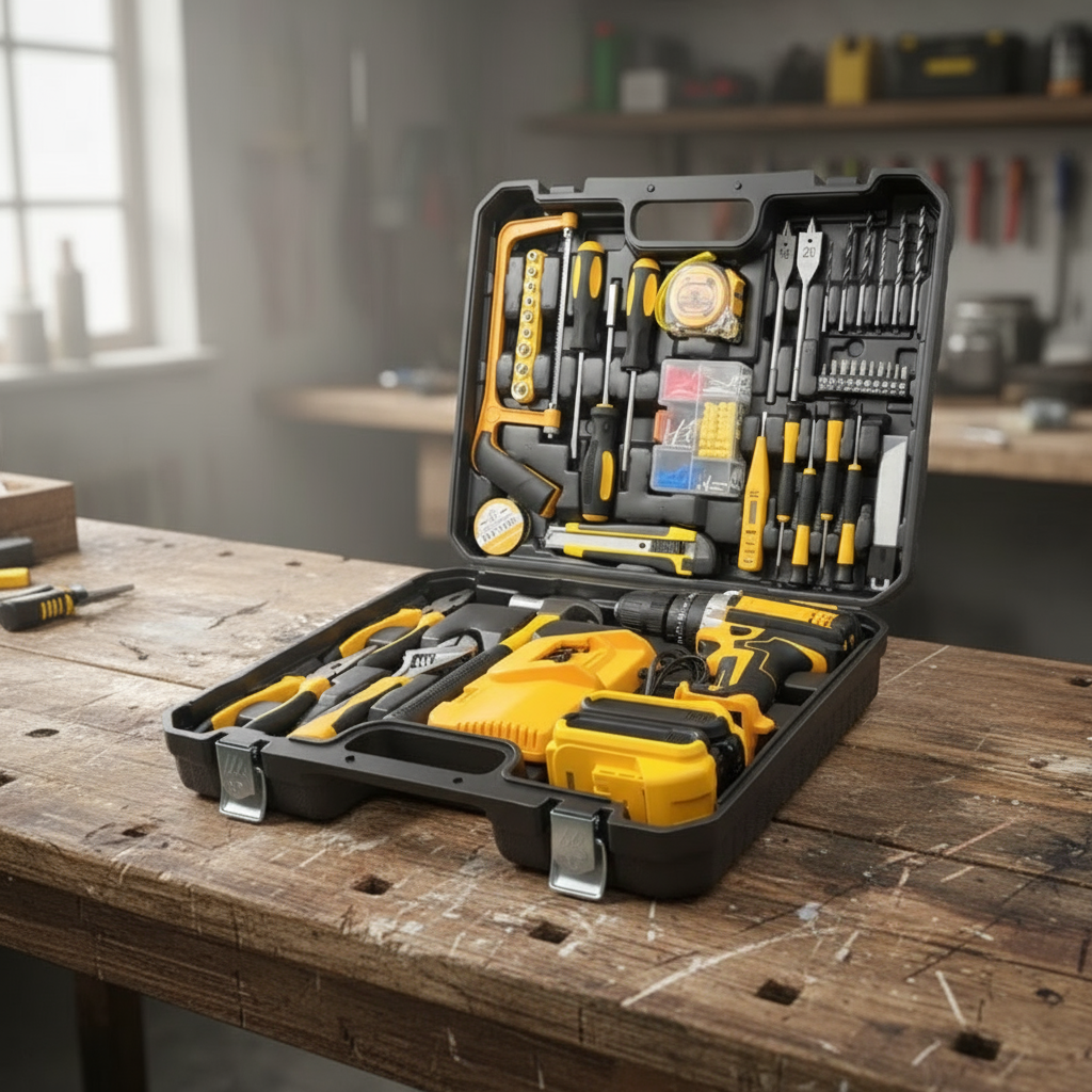 Juego de Herramientas y Taladro